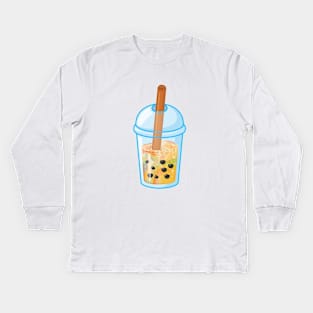 Shiny Bubble tea Kids Long Sleeve T-Shirt